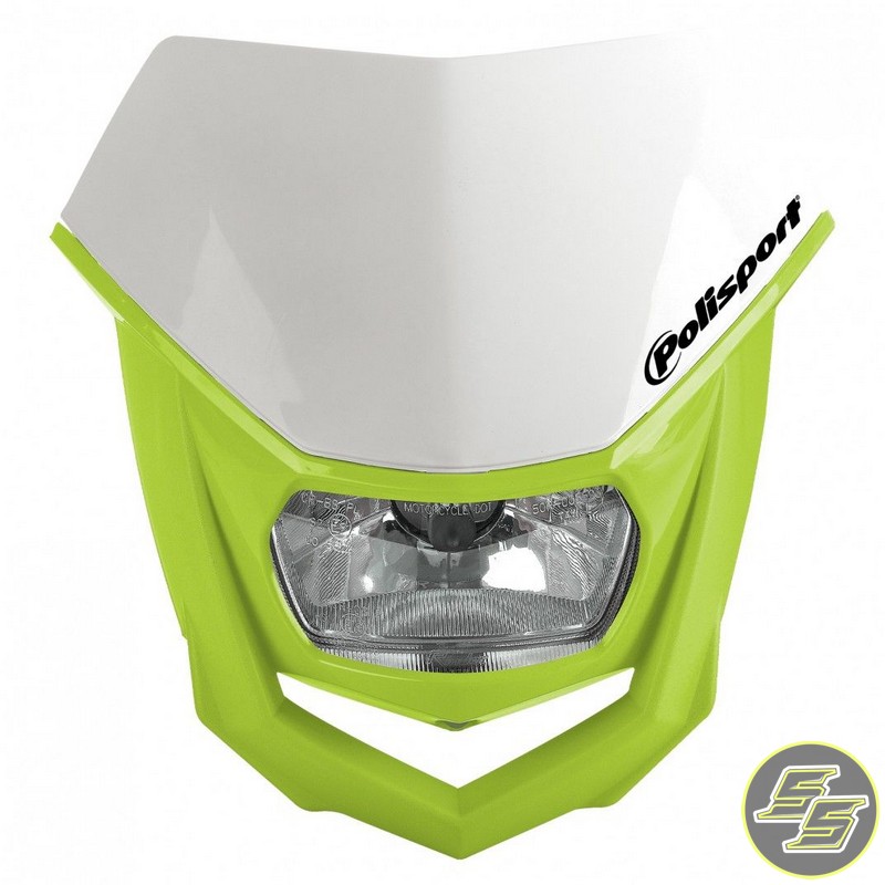 Polisport Halo Headlight White/Flo Yellow