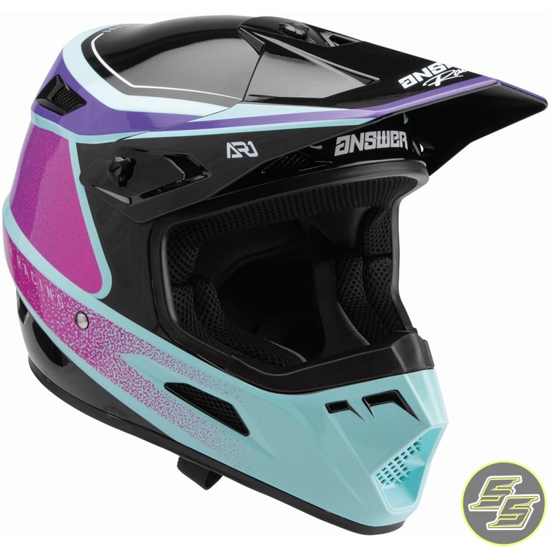 Answer MX Helmet A22 AR1 Vivid Purple/Rhodamine Seafoam