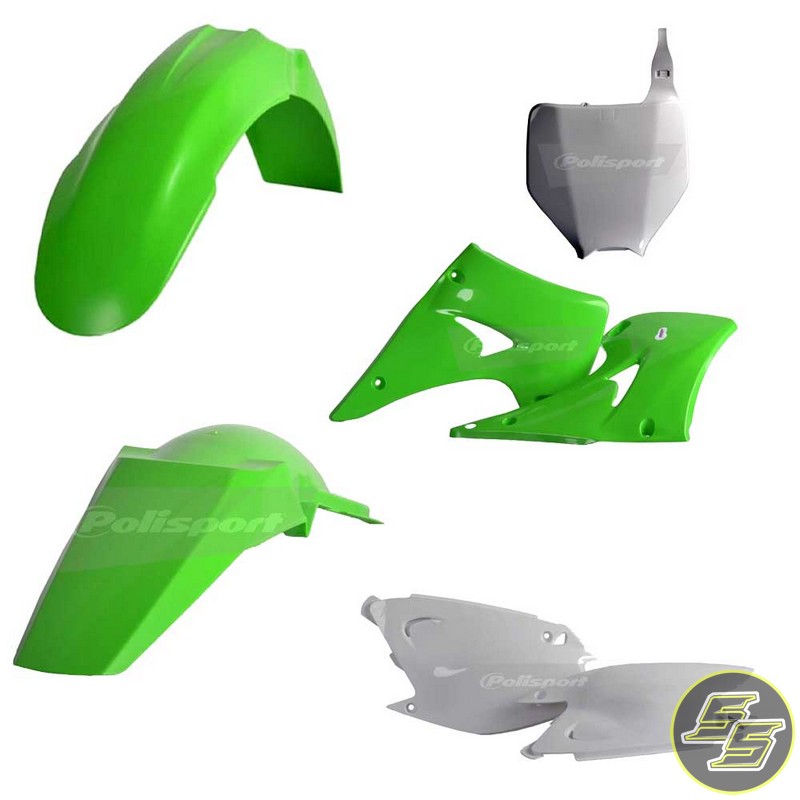 Polisport Plastic Kit Kawasaki KX125|250 '03-08 OEM Green