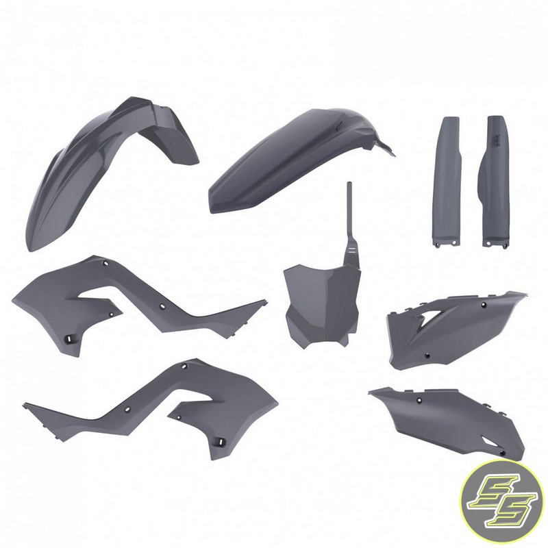 Polisport Plastic Kit Kawasaki KX125|250 '03-08 Restyling Nardo Grey