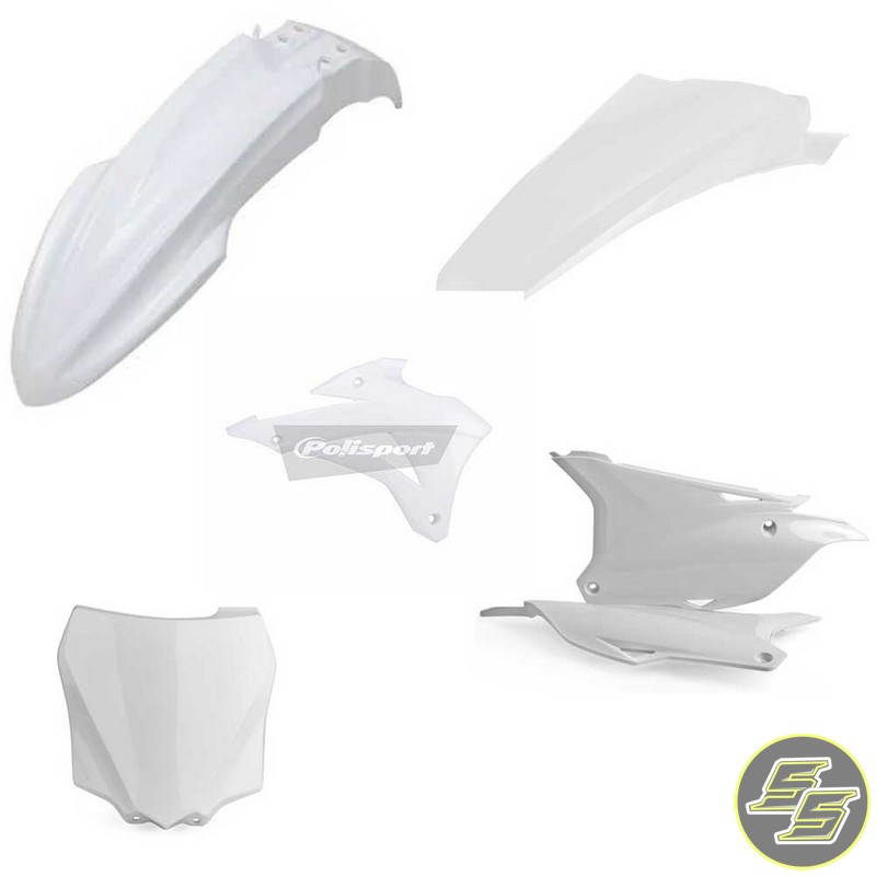 Polisport Plastic Kit Kawasaki KX85|100 '14- White