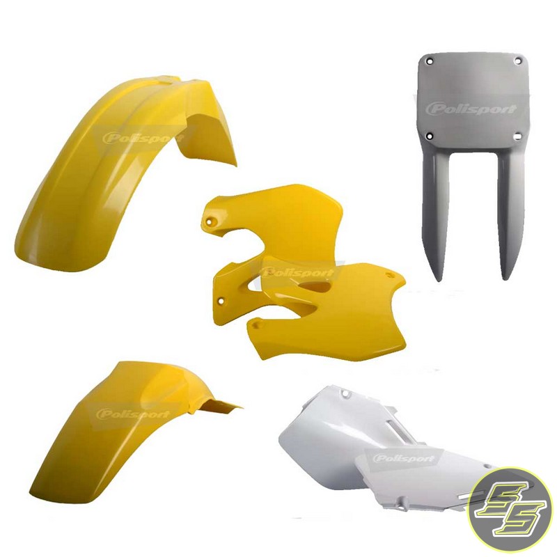 Polisport Plastic Kit Suzuki RM125|250 '96-98 OEM Yellow
