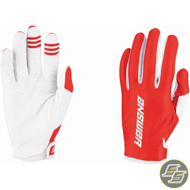 Answer MX Glove A22 Ascent Red/White