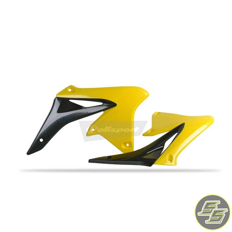 Polisport Radiator Shrouds Suzuki RMZ250 '10- Black/Yellow