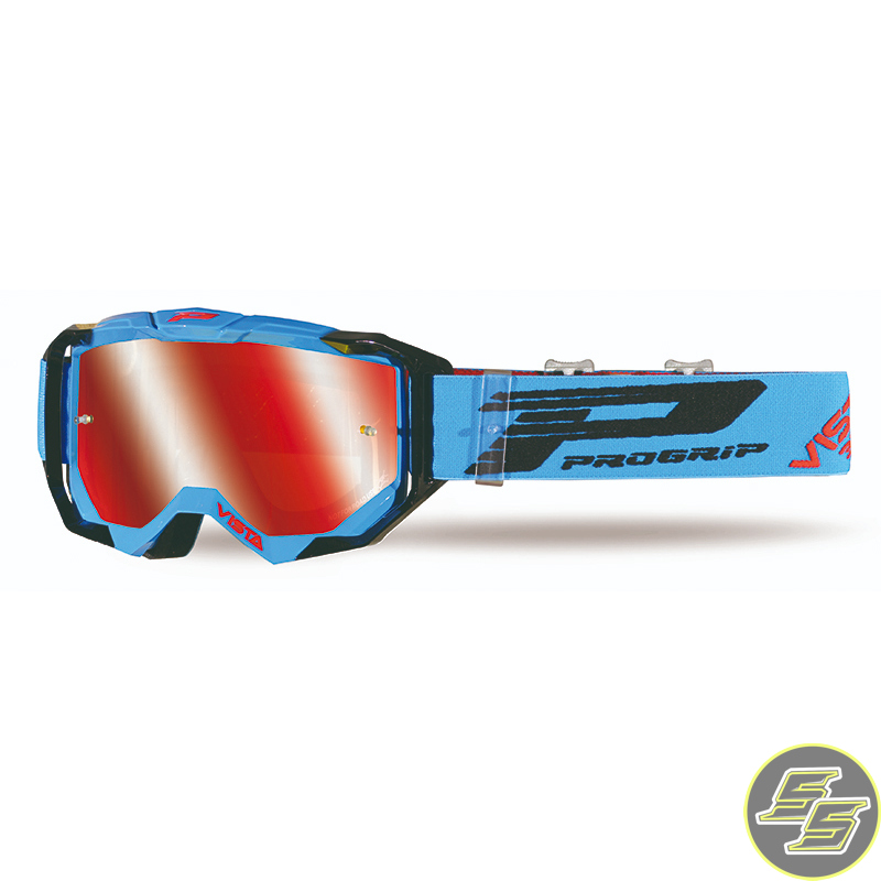 Progrip Goggle Vista FL Turquoise/Black w Mirror Lens