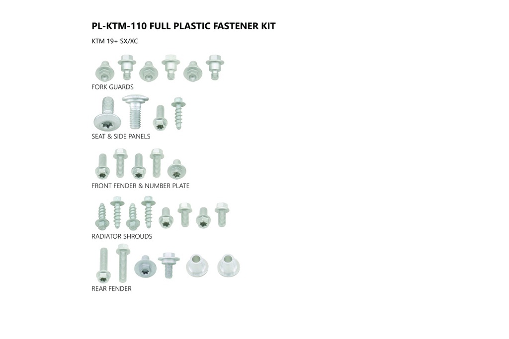 UFO Plastics Fastener Kit KTM SX|SXF|EXC|EXCF '19-21