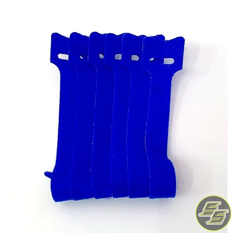 Velcro Cable Ties 125mm Blue 6pc