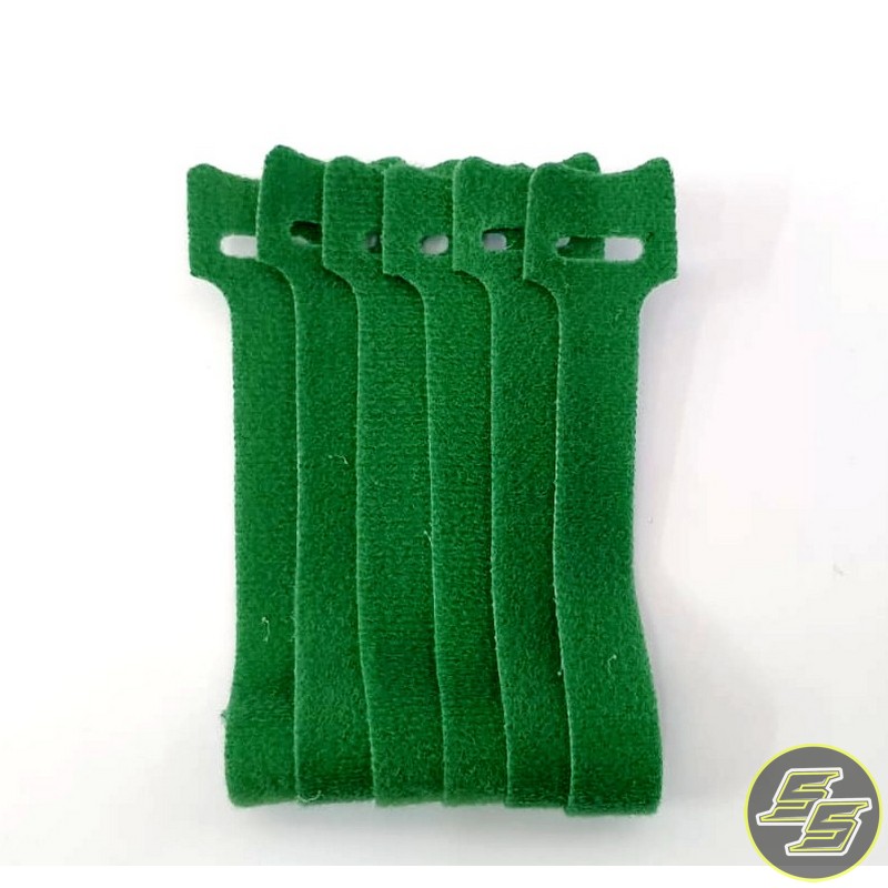 Velcro Cable Ties 125mm Green 6pc