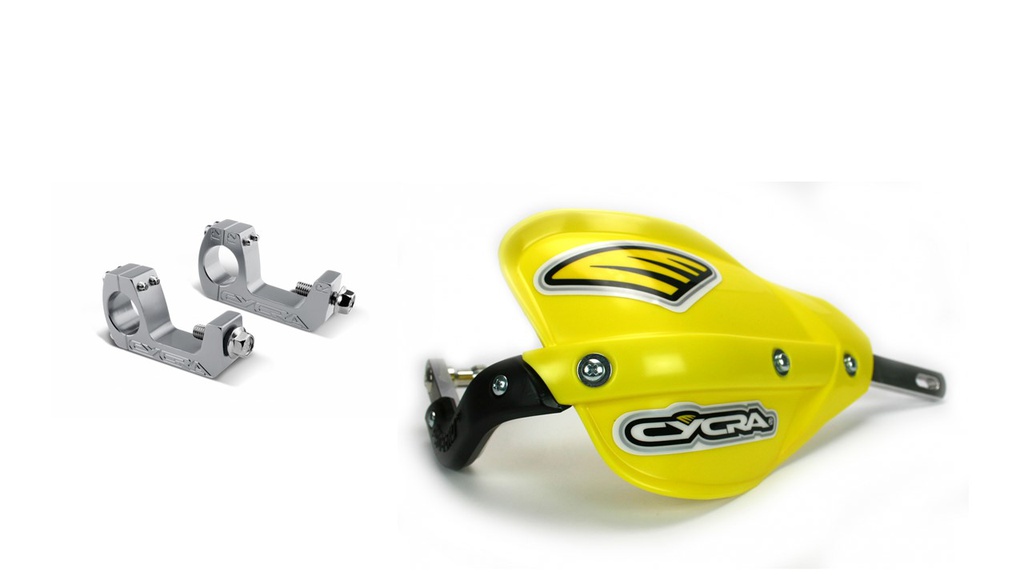 Cycra Probend Bar Pack w Yellow Enduro Hand Shields w T2 Clamps