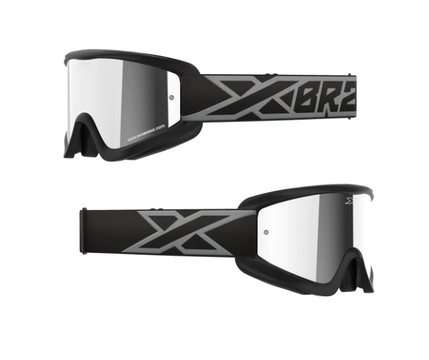 EKS Brand Flat Out Mirror Goggle Black/Silver