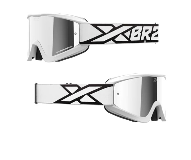EKS Brand Flat Out Mirror Goggle White/Black