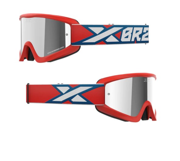 EKS Brand Flat Out Mirror Goggle Red/White/Blue