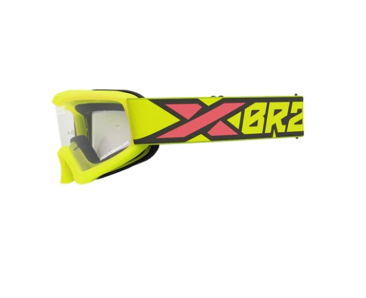 EKS Brand X-Grom Clear Youth Goggle Flo Yellow/Black/Fire Red