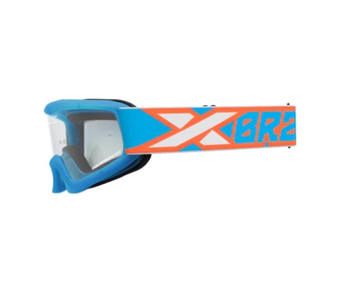 EKS Brand X-Grom Clear Youth Goggle Liquid Cyan/Flo Orange/White