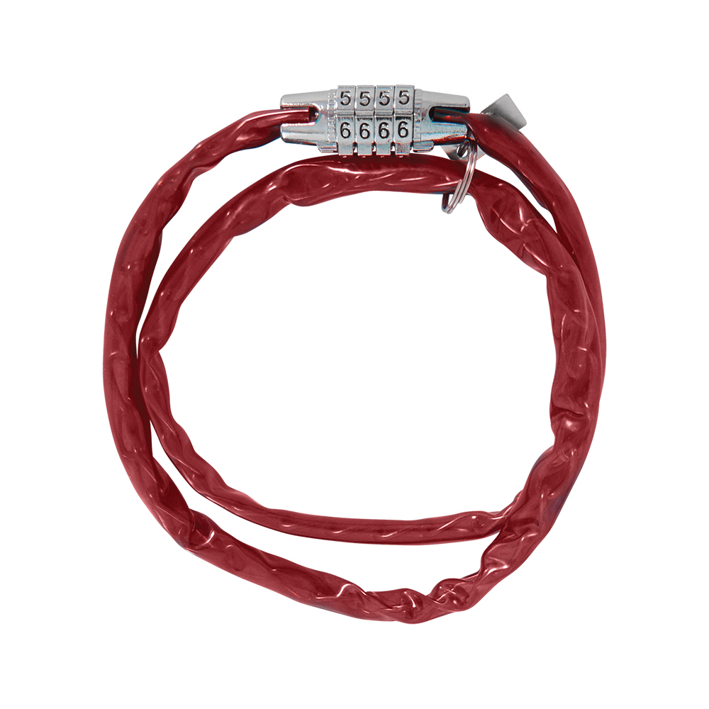 Oxford Combi Chain Combination Lock 36'' Red