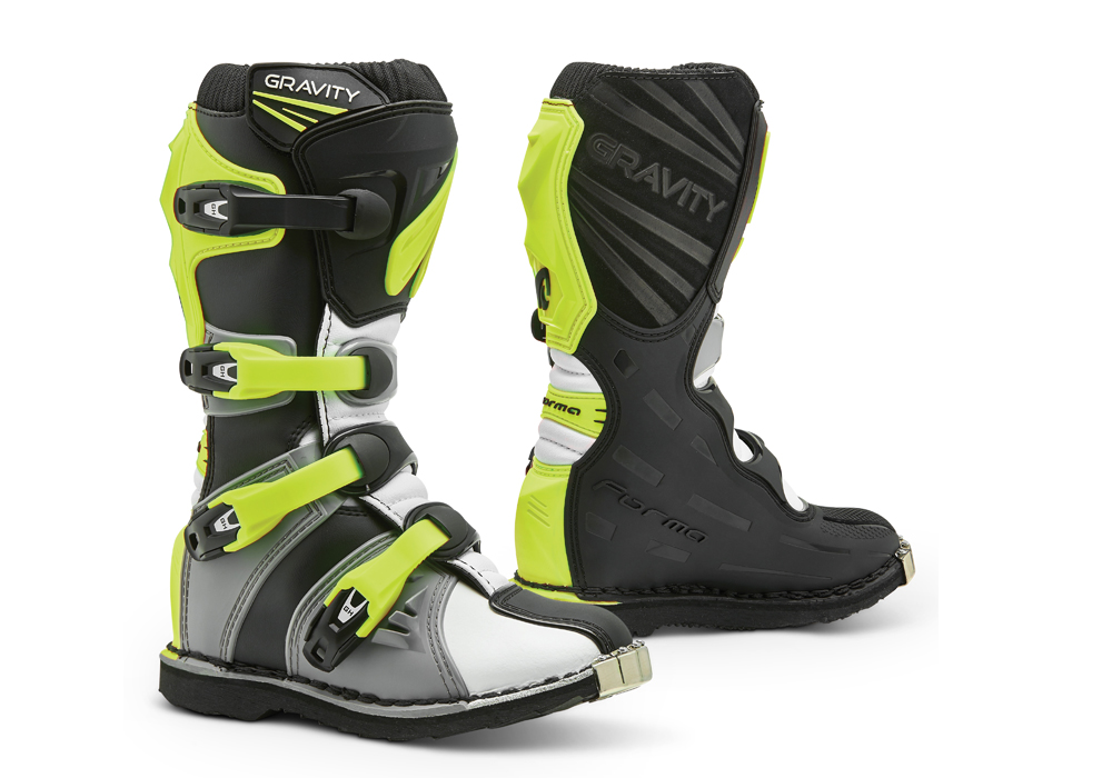 Forma Gravity MX Boots Youth Grey/White/Flo Yellow