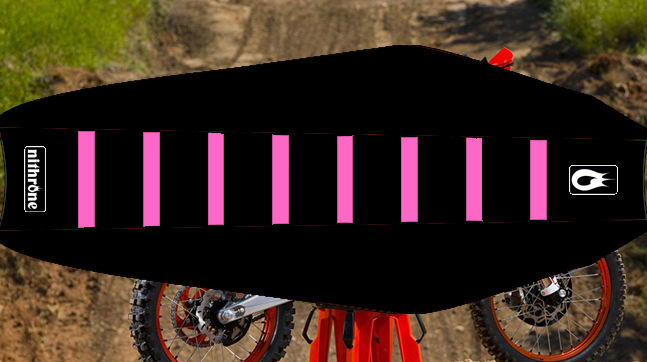 Nithrone Sticky Gripper Seat Black with Pink Zebra Stripes