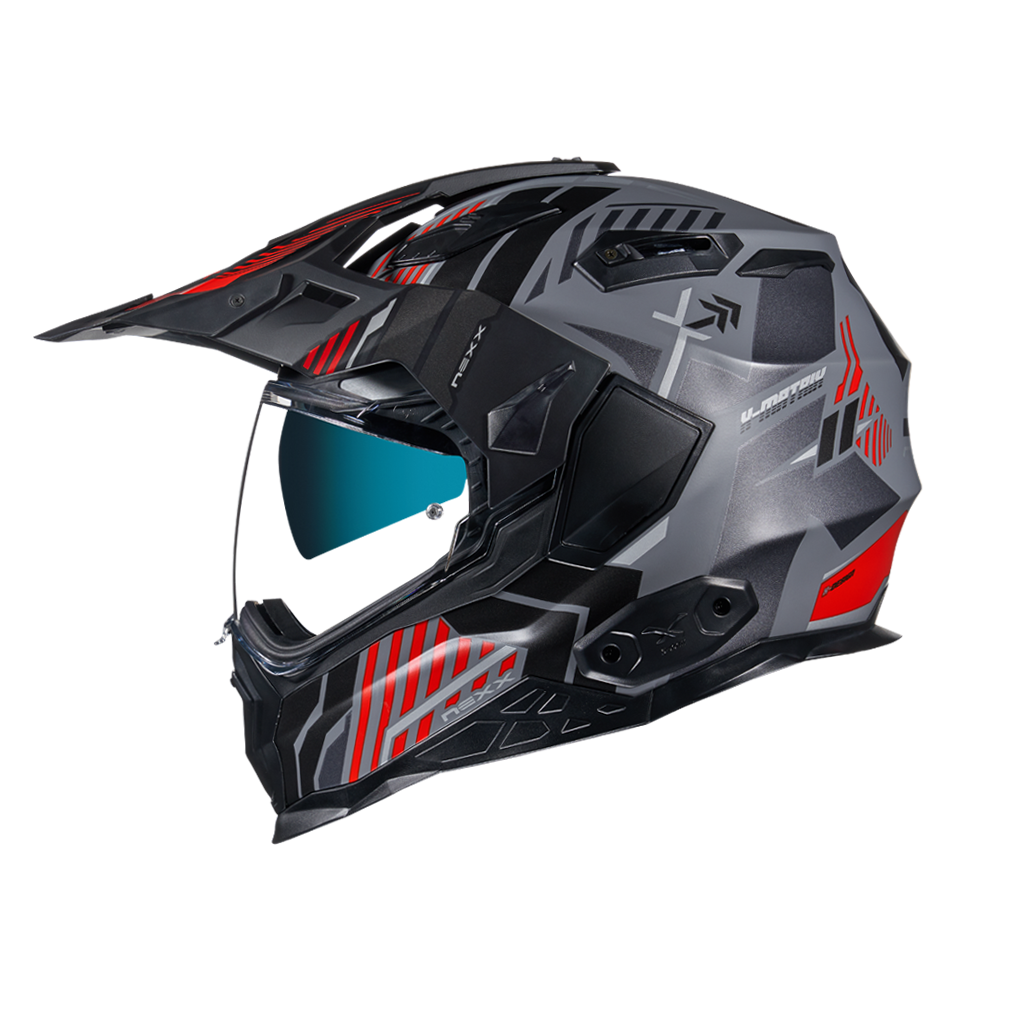 Nexx X.WED2 Wild Country Adventure Helmet Matt Grey/Red