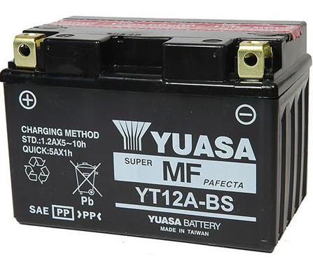 Toplite Battery YTX12-BS Dry with Acid
