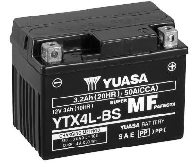 Toplite Battery YTX4L-BS Dry with Acid