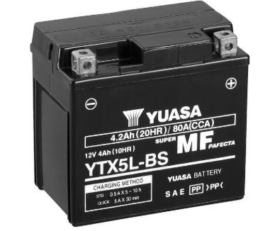 Toplite Battery YTX5L-BS Dry with Acid
