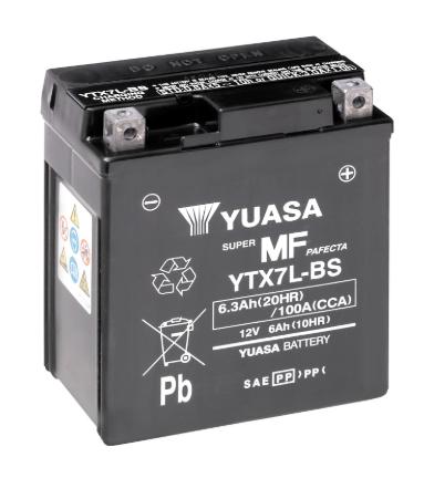Toplite Battery YTX7L-BS Dry with Acid
