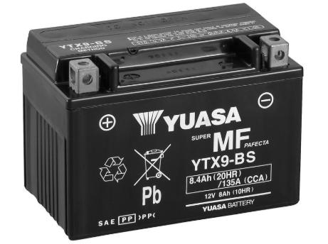 Toplite Battery YTX9-BS Dry with Acid