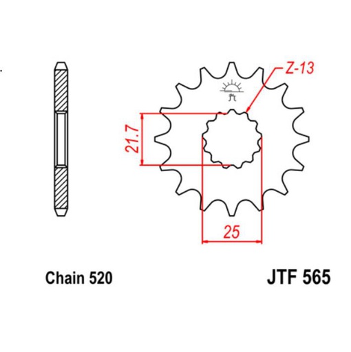 [JT-JTF1537.17] JT Sprocket Front JTF1537 17T