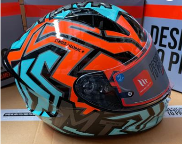 MT Full Face Helmet Stinger Maniac D4 Orange