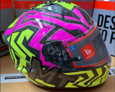 [MT-STING-MAN-B8-PK] MT Full Face Helmet Stinger Maniac B8 Pink