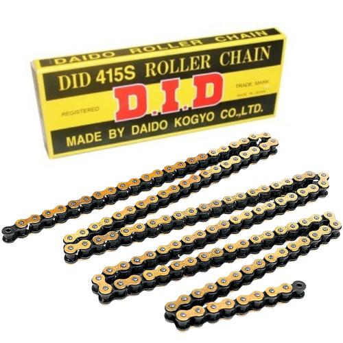 [DID-415S110GBRB] DID Chain 415 110L Std RB Clip Gold/Black