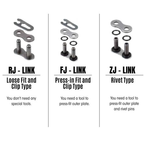 [DID-530VX3ZJ] DID Chain Masterlink 530 VX3 X-Ring Rivet Type ZJ Black