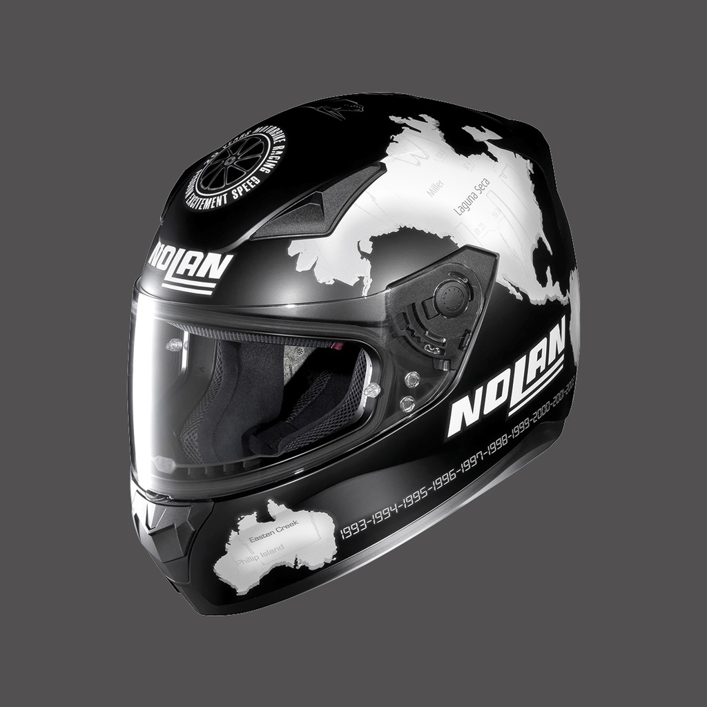 Nolan Full Face Helmet Gemini Replica 28 Checa Flat Black
