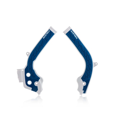 [ACE-0021726-232] Acerbis X-Grip Frame Protector KTM|Husqvarna '16-19 White/Blue