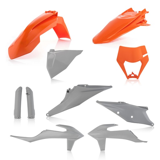 [ACE-0024054-207] Acerbis Plastics Kit KTM EXC|XCW F '20-23 Orange/Grey