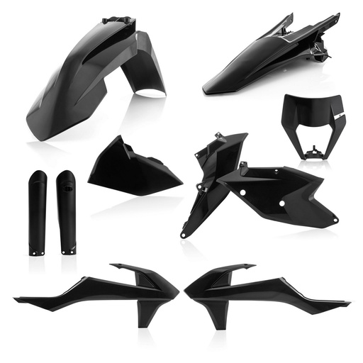 [ACE-0022371-090] Acerbis Plastics Kit KTM EXC|XCW|F '17-19 Black