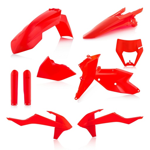 [ACE-0022371-014] Acerbis Plastics Kit KTM EXC|XCW|F '17-19 Flo Orange