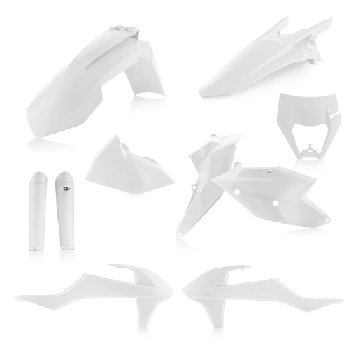 [ACE-0022371-030] Acerbis Plastics Kit KTM EXC|XCW|F '17-19 White