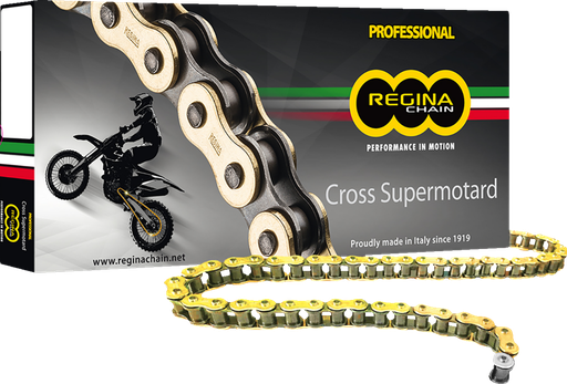 [REG-135RX3-00D] Regina Chain 520 RX3 120L Std Gold Cross Supermotard