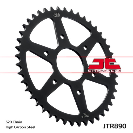 [JT-JTR890-45ZBK] JT Sprocket Rear KTM|Husq 125|390 JTR890 45T