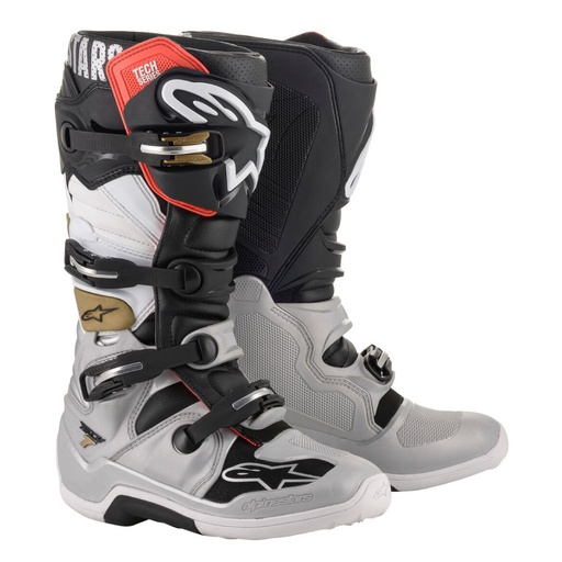 [ALP-2012014-1829] Alpinestars Tech 7 MX Boots Black/Silver/Gold