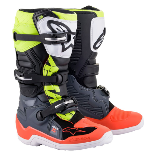 [ALP-2015017-9058] Alpinestars Tech 7S Youth MX Boots Grey/Red/Yellow