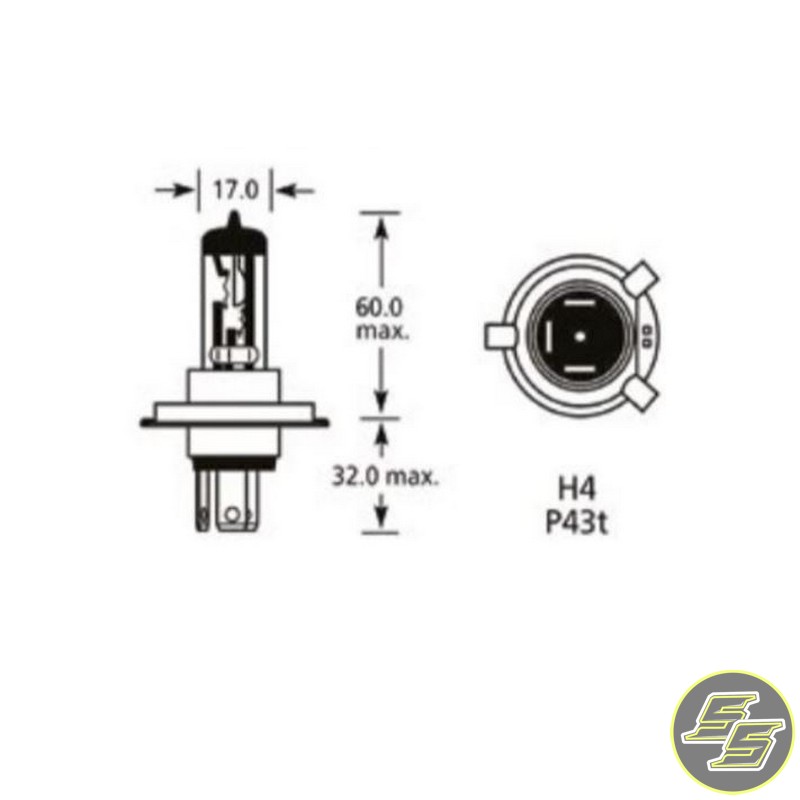 Emgo Globe 12v 100/55w H4 P43t