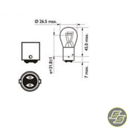 [EMG-48-66606] Emgo Globe 6v 21w 3CP BA15