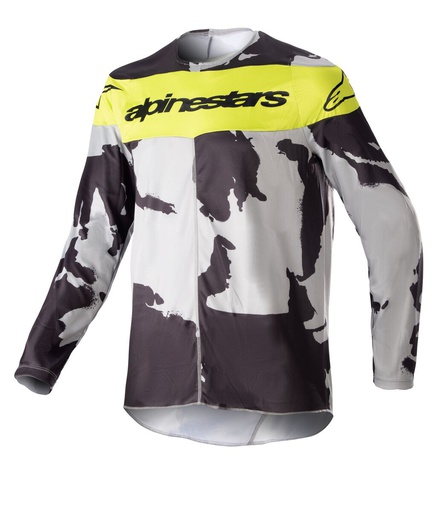 [ALP-3771223-9255] Alpinestars Youth Racer Tactical Jersey Cast Grey Camo/Yellow Fluo