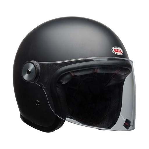 [BEL-708445] Bell Riot Retro Open Face Helmet Solid Matt Black