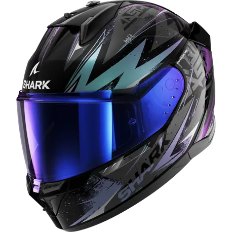 [SRK-HE0920EKGX] Shark D-Skwal 3 Full Face Helmet Blast-R KGX Black/Blue/Purple
