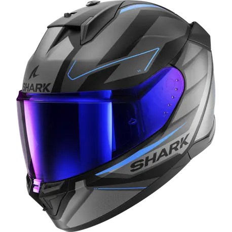 [SRK-HE0923EKAB] Shark D-Skwal 3 Full Face Helmet Sizler KAB Matt Black/Grey/Blue