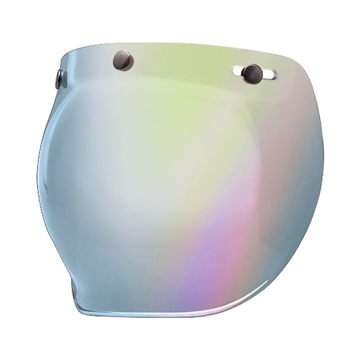 [BEL-7018133] Bell Custom 500 3-Snap Bubble Visor Silver Iridium