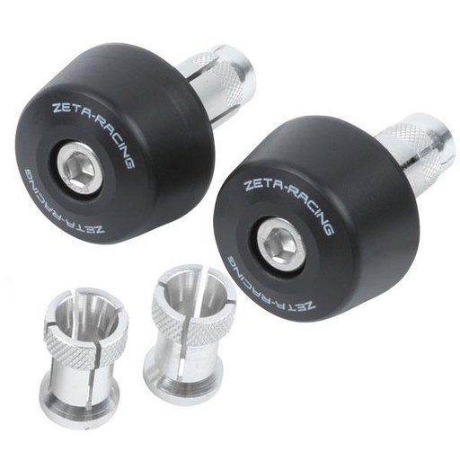 [ZET-ZE48-0010] Zeta Bar End Sliders Black 2pc